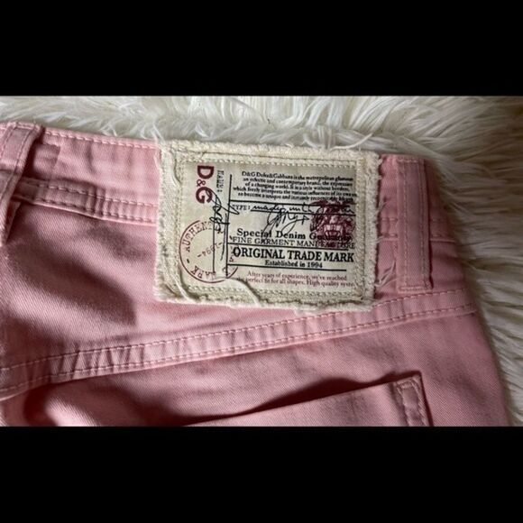 EUC Women’s Light Pink Dolce & Gabbana Very Low Very Tight Pants Size 26 - Picture 7 of 12